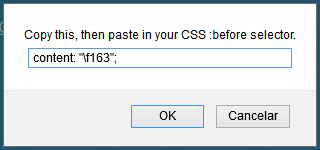 Copy Font Icon CSS